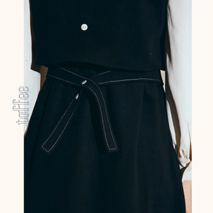 星を見上げる馬の刺繍ワンピース《Z01122》