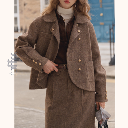 秋灯の街とクラシックツイードセット《Z01166》