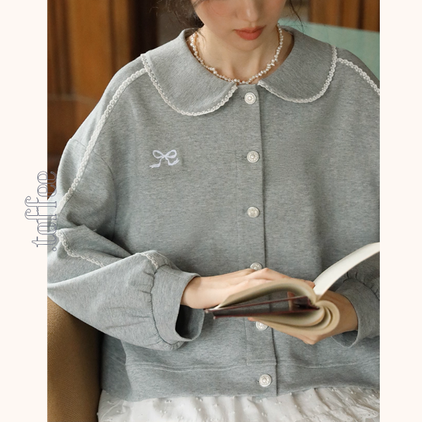 白昼夢のレースステッチカーディガン《Z01143》