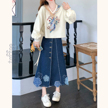 花咲く午後の散歩道セットアップ《Z01155》