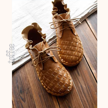 【4color】フリルカットのメッシュ編みシューズ《Z01362》