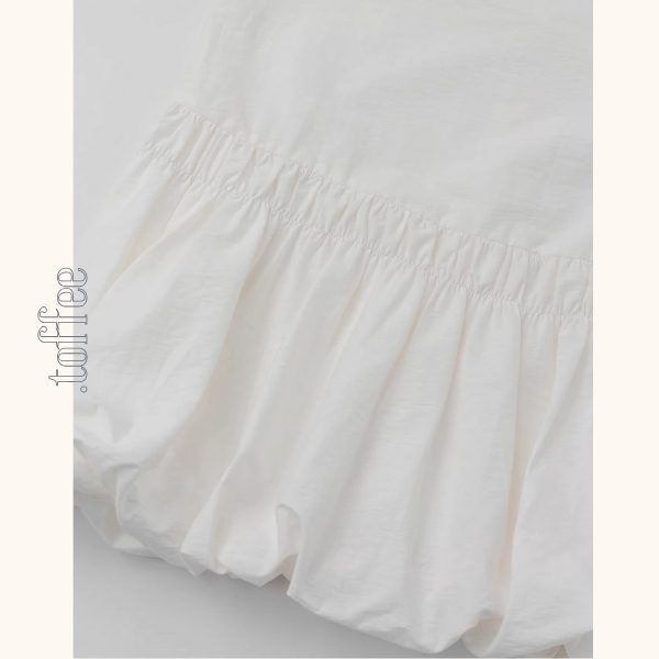 【2color】ふんわり咲く花モチーフのバルーンワンピース《Z01073》