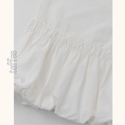 【2color】ふんわり咲く花モチーフのバルーンワンピース《Z01073》