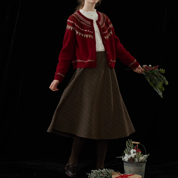 チェックサスペンダースカート Z00151