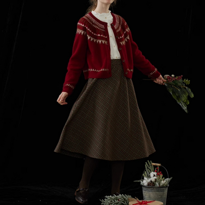 チェックサスペンダースカート Z00151