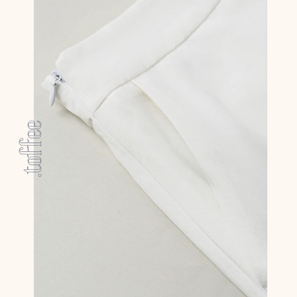 フラワー刺繍オーバーサイズシャツ＆Aラインミモレ丈スカートセットアップ《Z00927》