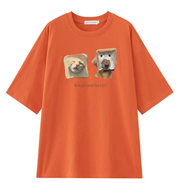 【6color】アニマルプリントオーバーサイズTシャツ《Z00990》