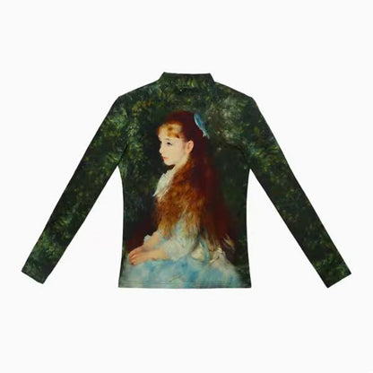 [名画を纏う]　スリムフィットアートカットソー "ルノワール" C0125