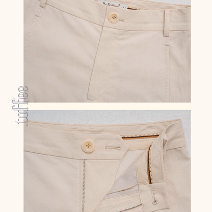 【3color】ベルトループ付きハイウエストストレートクロップドパンツ《Z00870》