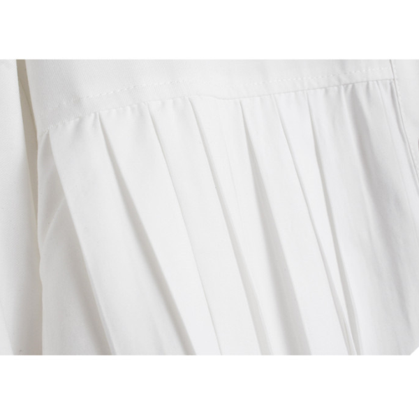 【2color】ラペルプリーツシャツ X-350