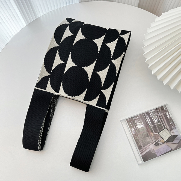 【4color】ビッグドットニットバッグX-491