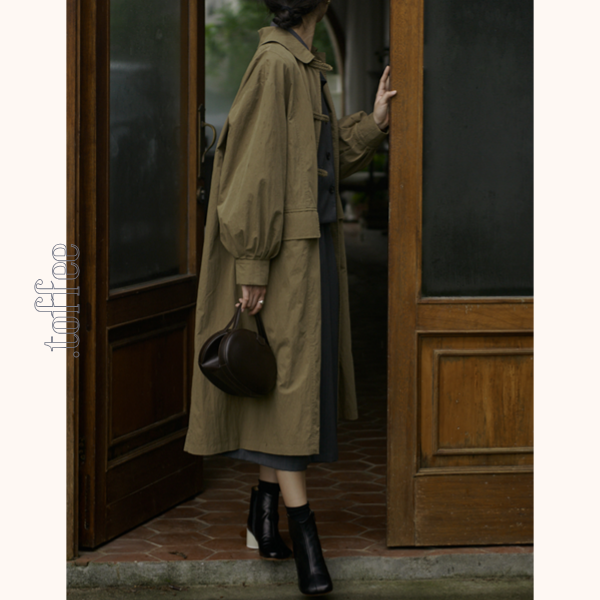 オリーブグリーンロングジャケット　Z00524