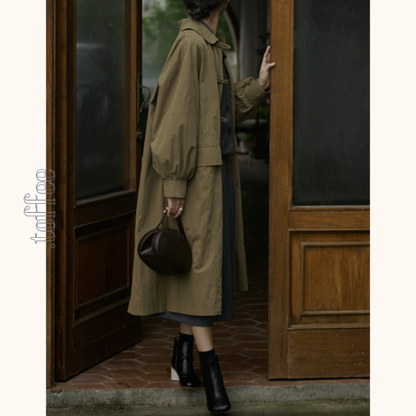 オリーブグリーンロングジャケット　Z00524