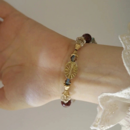 フラワー＆バードモチーフブレスレット　Z00521