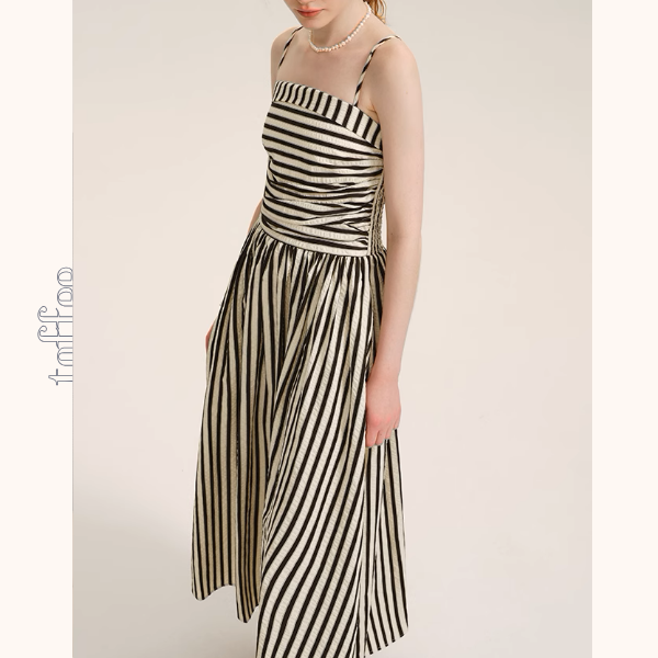 【2pattsrn】ウエストマークAラインマキシワンピース《Z00960》