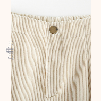 【2color】コーデュロイハイウエストワイドパンツ　《Z00734》