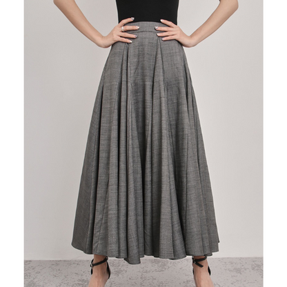 クラシックデザインフリルプリーツスカート　AU-027