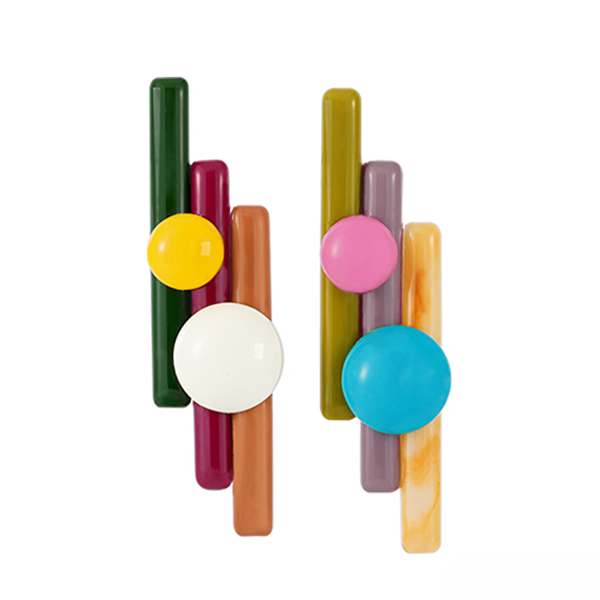 【2pattern】コントラストカラーパンフルートモチーフイヤーアクセサリー　《Z00798》