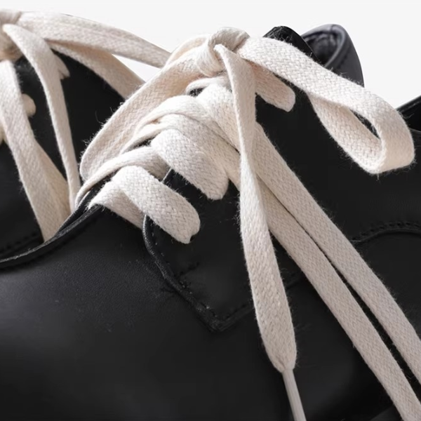 バイカラースクエア厚底ダービーシューズ《Z01352》