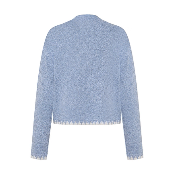 リボンタイ付き刺繍ポケットカーディガン《Z01104》