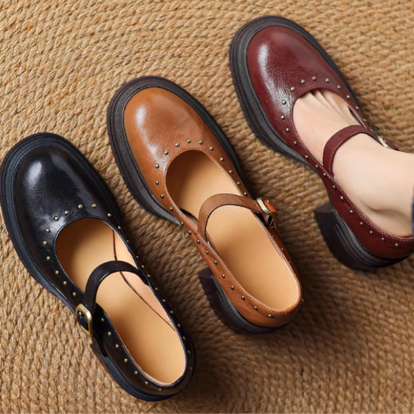 【3color】レトロ可愛い厚底メリージェーンシューズ《Z01099》