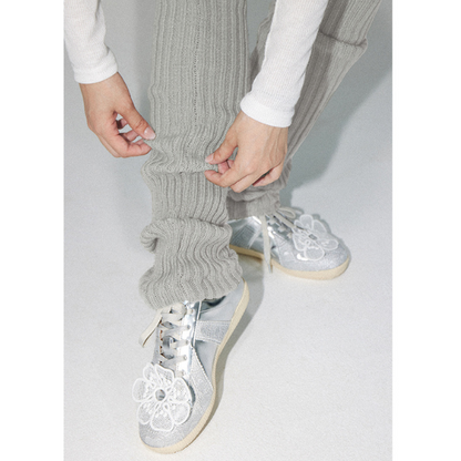 レースフラワーローカットスニーカー X-477