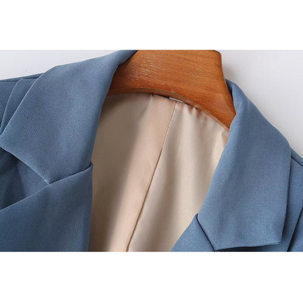 【2color】レイヤード風シングルブレストショートジャケット Z00156