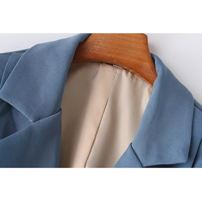 【2color】レイヤード風シングルブレストショートジャケット Z00156