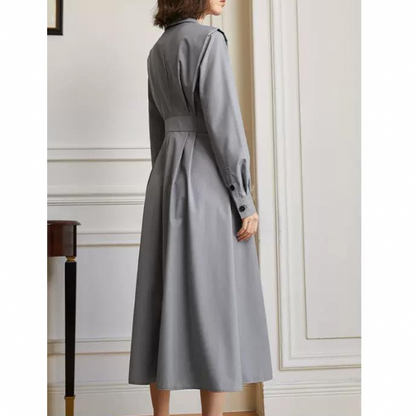 ウエストマークシャツワンピース w-144