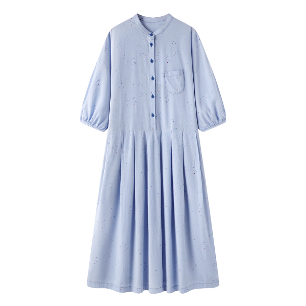 【2color】優しいカラフルドットのプリーツワンピース《Z01042》