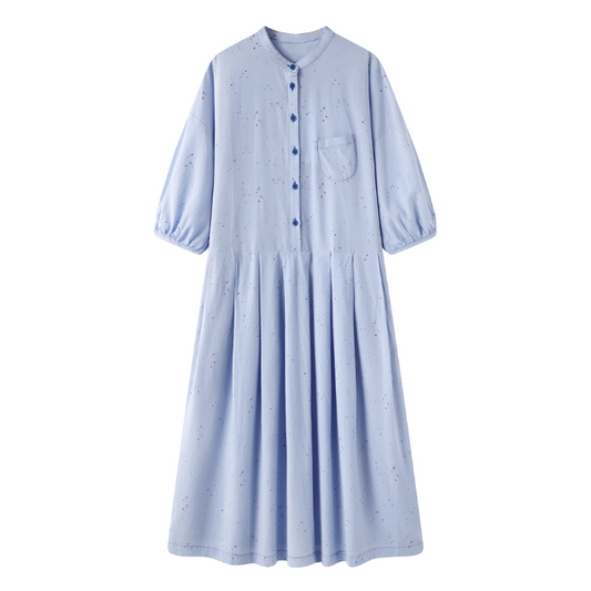 【2color】優しいカラフルドットのプリーツワンピース《Z01042》