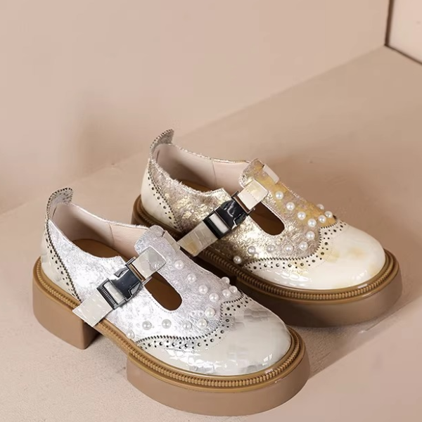 【2color】パール煌めくレトロメリージェーン《Z01343》