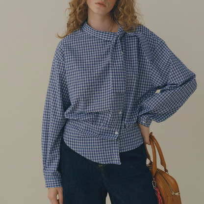 青の余韻とショールカラーの記憶《Z01164》