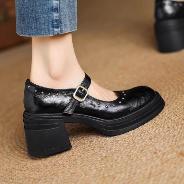 【3color】レトロ可愛い厚底メリージェーンシューズ《Z01099》