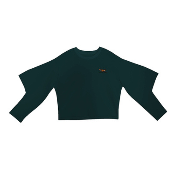 【２color】フォックス刺しゅうのバッグスリーブトップス AU-463