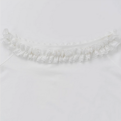 【2color】フリル襟のオフショルダートップ《Z01072》