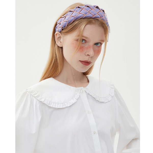 【3pattern】ビーズの装飾入り編み込みカチューシャ Z00038