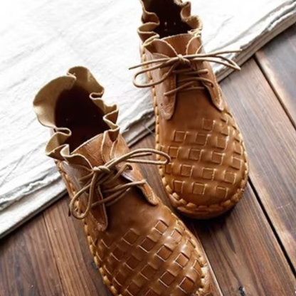 【4color】フリルカットのメッシュ編みシューズ《Z01362》