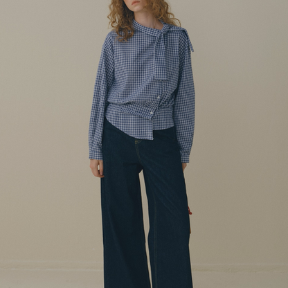 青の余韻とショールカラーの記憶《Z01164》