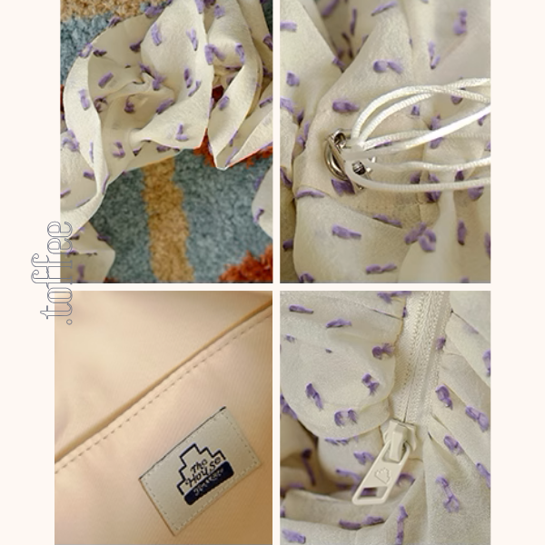 ドローストリング付きギャザーショルダーバッグ《Z00936》