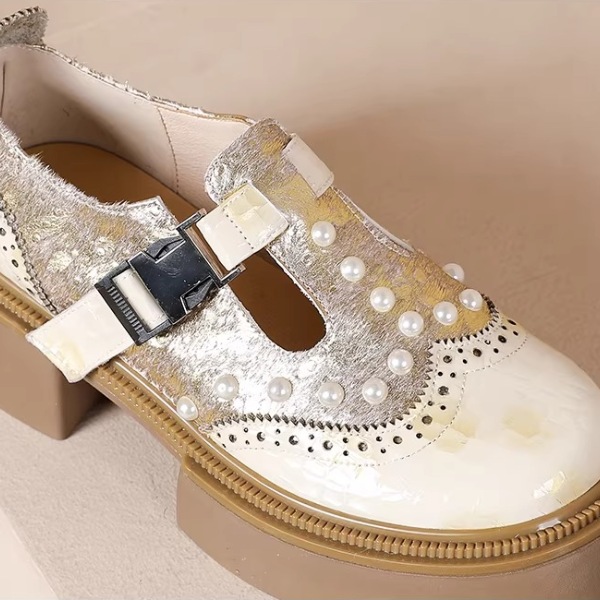 【2color】パール煌めくレトロメリージェーン《Z01343》