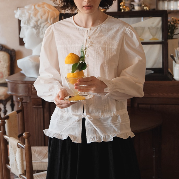 記憶のアトリエのピュアリボンブラウス《Z01157》