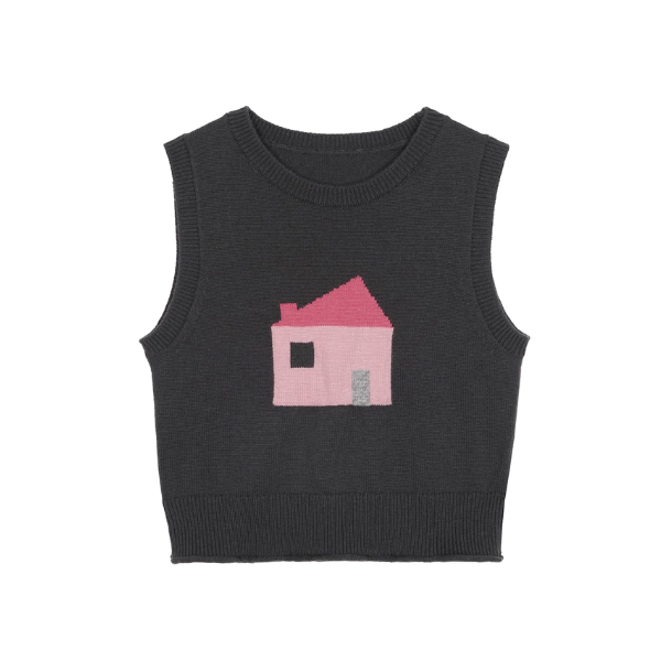 【2color】おうちとダルメシアンの物語ニットベスト《Z01176》