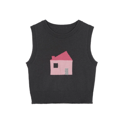 【2color】おうちとダルメシアンの物語ニットベスト《Z01176》