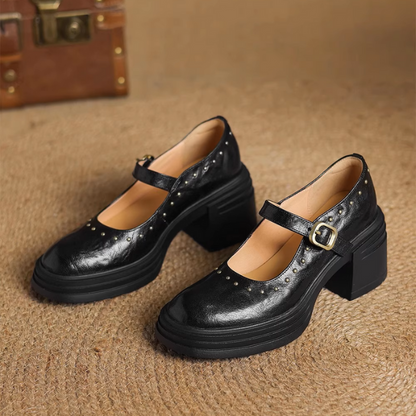 【3color】レトロ可愛い厚底メリージェーンシューズ《Z01099》