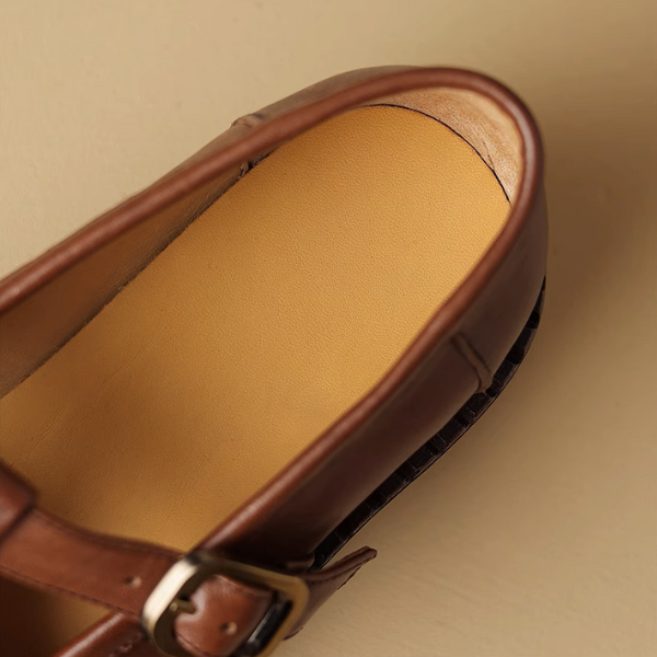 【2color】レトロ感漂う厚底メリージェーンシューズ《Z01100》