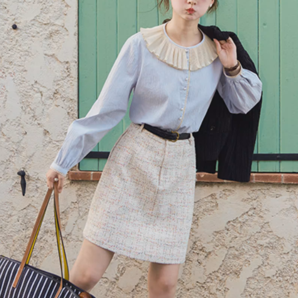 【2pattern】アルプスの風をまとうブルーシャツコレクション《Z01179》