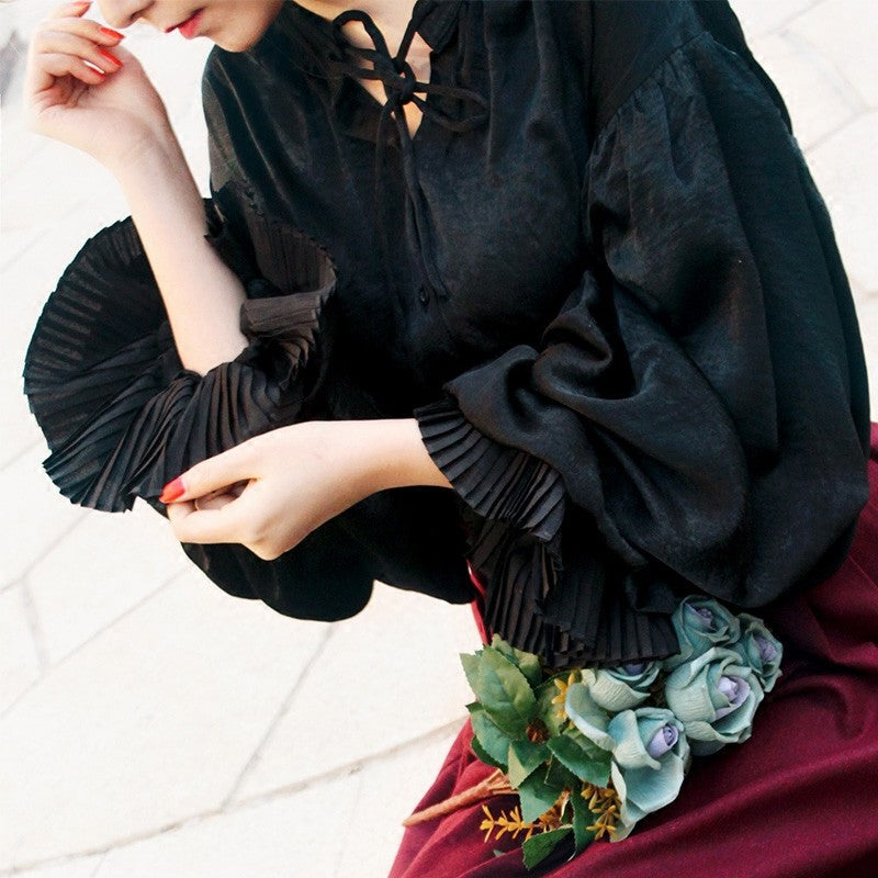 ビクトリア風のロマンティックブラウス　tp0030