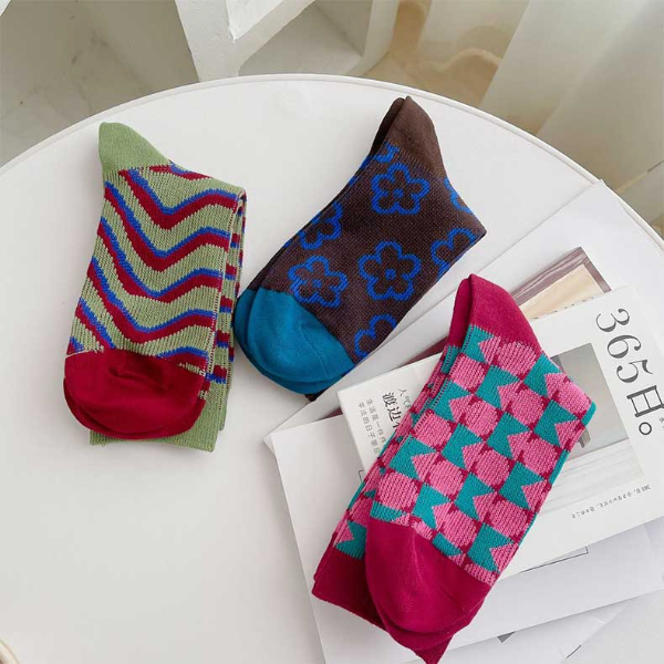 【3set】ミッドチューブコットンソックス Z00073