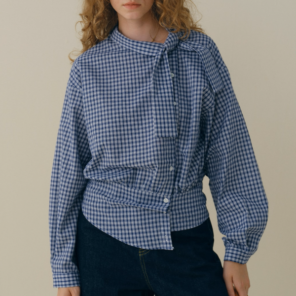 青の余韻とショールカラーの記憶《Z01164》